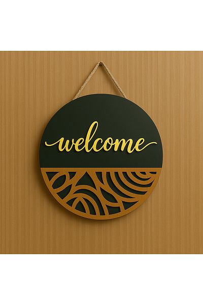 metora Wooden Door Ornament Welcome Written Door Decor Ornament Gift Home Decoration