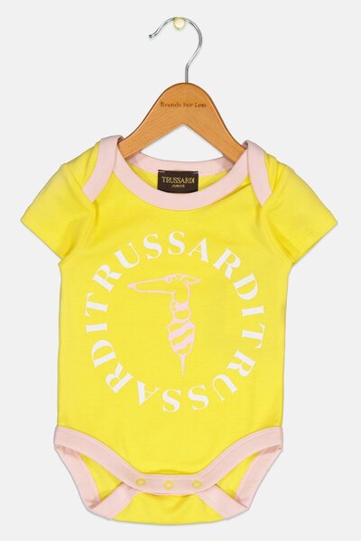 Trussardi Toddlers Girl Graphic Print Sleeveless Bodysuit, Yellow