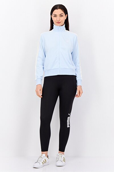 Puma Women Sportswear Fit Long Sleeve Iconic T7 Track Jacket, Pastel Blue/White