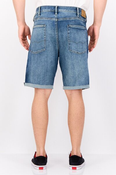 AMERICAN EAGLE Men Washed Denim Shorts, Blue