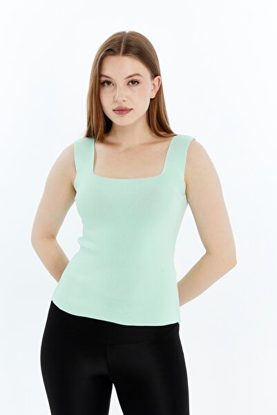 MA ananas Bluză de damă cu gât pătrat