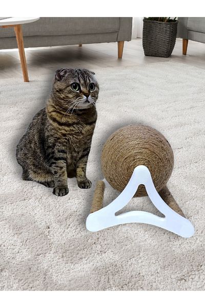 AC BOX Plastic Cat Scratching Ball with String