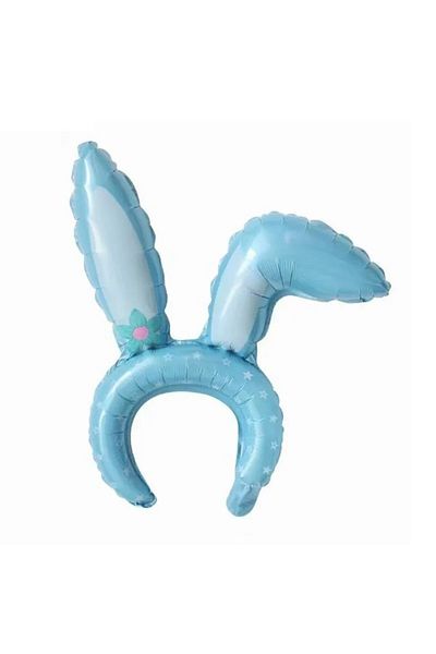 Flippy Balon, , Tip Coronita Cu Urechi, Model Iepure, , 38 X 45 Cm, Albastru