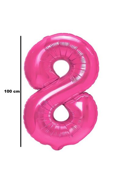 Flippy Balon, , Cifra, Model 8, 100 Cm, , Roz