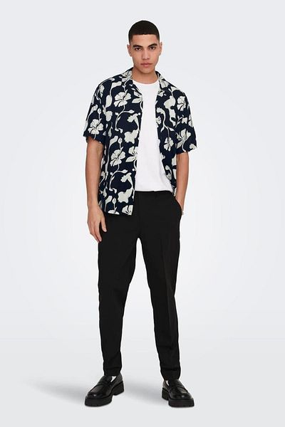 Only & Sons 22024907 Ανδρικό πουκάμισο Navy Blue