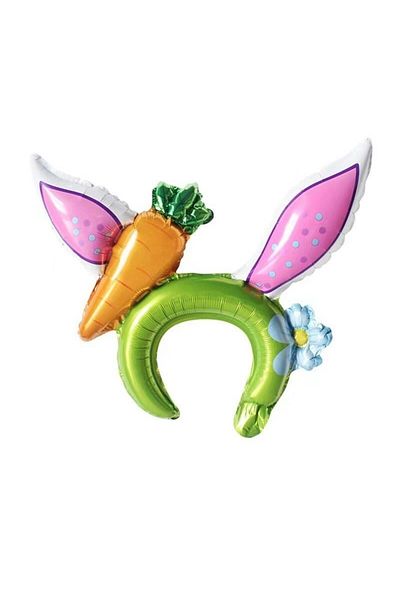 Flippy Balloon, , Crown Type With Ears, Carrot Model, , 43 X 40 Cm, Pink