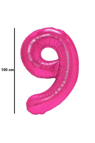 Flippy Balon, Flippy, Cifra, Model 9, 100 cm, , Roz