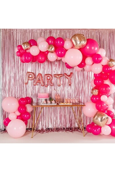 Flippy Metallic Foil Balloon Letter P, 40 cm, Helium or Air, Individual Pack, Straw Included, Rose G