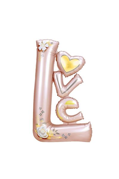 Flippy Balon, , Figurine, Model Love, Tematica Iubire, 110x64 Cm, , Roz Deschis