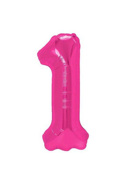 Flippy Balon, , Cifra, Model 1, 100 Cm, , Roz