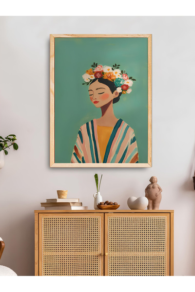 woodhomeworks Tek Li Salon Ofis Dekor Tablo Fridam Ttk