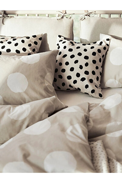 IKEA Oddny Pillow Case, Off-White-Black Dot Pattern, 50X50 cm