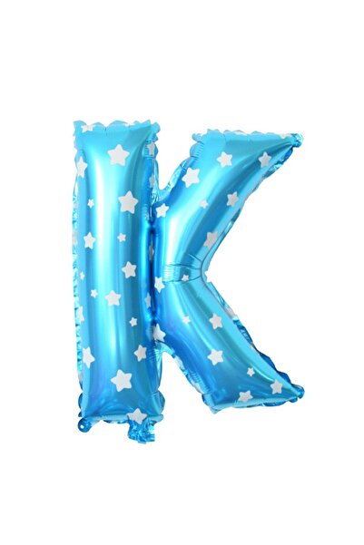Flippy Balon Litera K, Flippy, 40 cm, Cu Imprimeu Stelute, , Pai inclus, Alba...