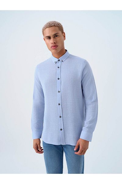 Loft Regular Fit Light Blue Men's Shirt Lf2038578