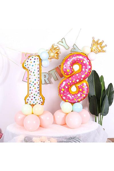Flippy Balon Flippy, Cifra, Model Candy, 100 cm, , Multicolor, Cifra 1
