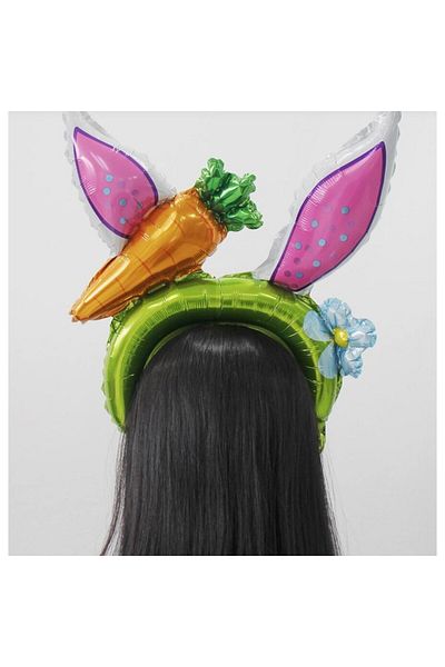Flippy Balloon, , Crown Type With Ears, Carrot Model, , 43 X 40 Cm, Pink