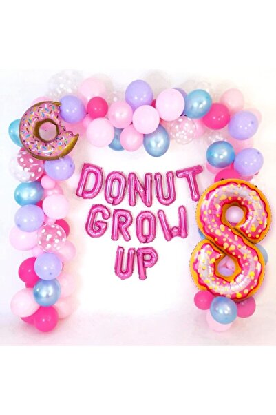 Flippy Balon din Folie Metalizata Flippy, Figurina Cifra, Imprimeu Gogosi, Tema Aniversare