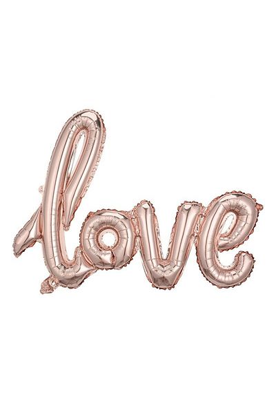 OEM Metallic Foil Balloon Handwritten Love Model, 102x65 cm, Valentine's Day Theme, Both