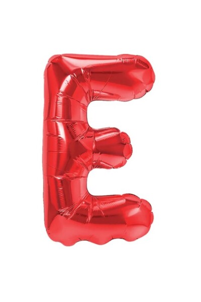 Flippy Balon Litera E, Flippy, 40 cm, , Pai inclus, Rosu