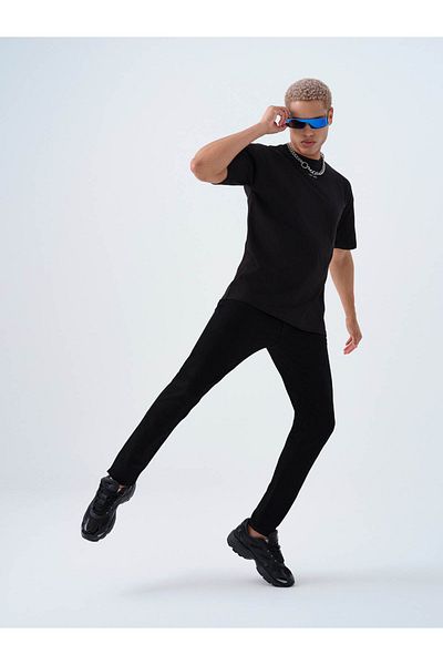 Loft Tricou oversize negru pentru bărbați Lf2038920