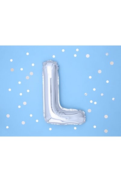 Flippy Metallic Foil Balloon Letter L, 80 cm, Inflate with Helium or Air, Individual Pack, Straw Inc