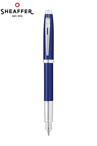 Sheaffer WizDesign 9339-0 100 Serisi Dolmakalem Parlak Mavi Krom (M) Özel Hed...