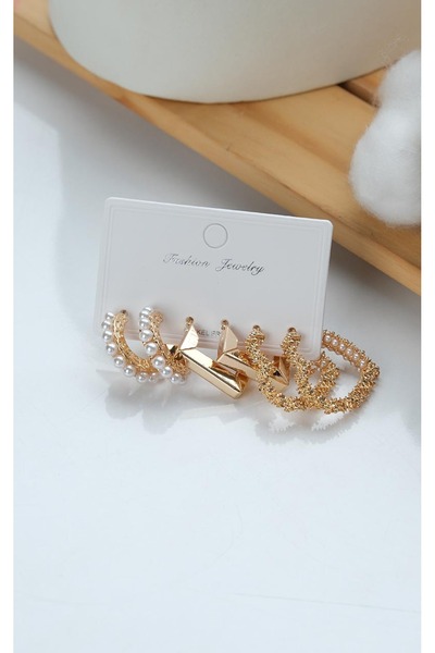 Jack Ferrero KADIN ÇELİK 6 LI KÜPE SETİ