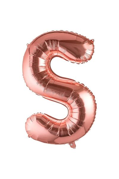 OEM Metallic Foil Balloon Letter S 80 cm inflated with Helium or Airidal included