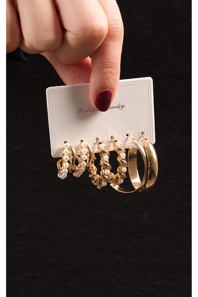 Jack Ferrero KADIN ÇELİK 6 LI KÜPE SETİ