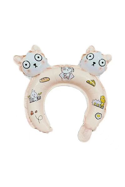 Flippy Balon, , Tip Coronita Cu Urechi, Model Hello Kitty, , 30 X 29 Cm, Rose