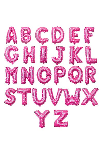 Flippy Foil Balloon Letter Q, 40 cm, Heart Print, Pink