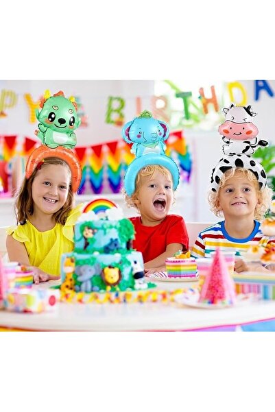 Flippy Metallic Foil Balloon Headband, Cow Crown, 48 x 27 cm, White/Black