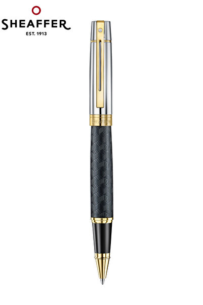 Sheaffer WizDesign 9347-1 300 Serisi Roller Kalem Siyah Krom Altın Özel Hediy...