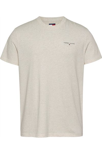 Tommy Hilfiger Tjm Slim Linear Chest Ss Tee Ext Men's Beige T-Shirt - Dm0Dm21188