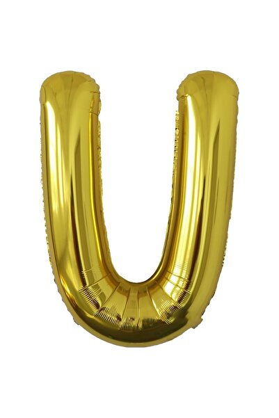 Flippy Balon folie litera U, pliabil, 80 cm, umflabil cu heliu sau aer, ambalaj individual, pai inclus