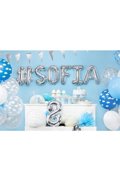 Flippy Metallic Foil Balloon Letter A, 40 cm, Inflates with Helium or Air, Individual Pack, Straw In