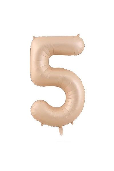 Flippy Balon, Flippy, Cifra, Model 5, 100 cm, , Crem
