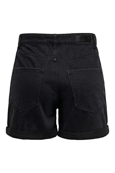 ONLY Onlvega Hw Mom Dnm Shorts Noos Women's Black Denim Shorts - 15230571