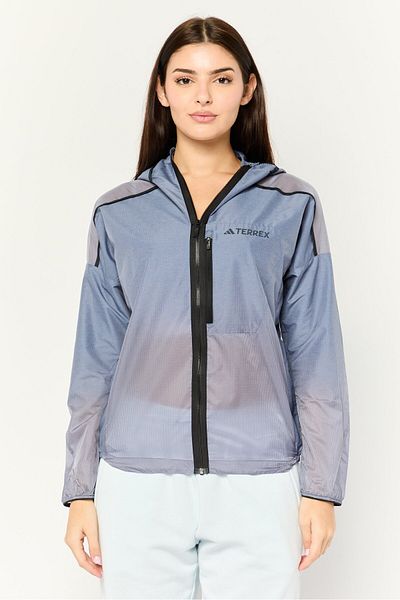 adidas Women Regular Fit Long Sleeves Outdoor Jacket, Slate Blue