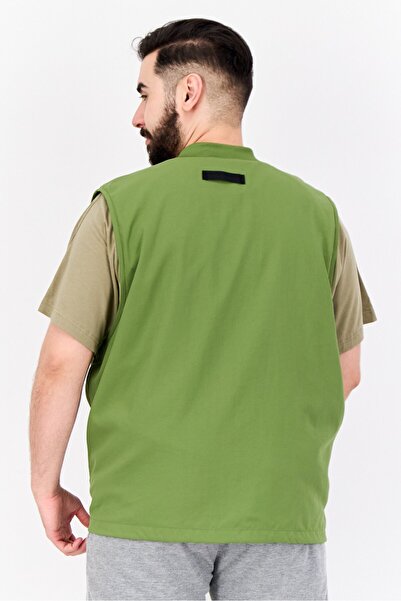 adidas Men Sportswear Fit Sleeveless Running Jacket Vest, Olive