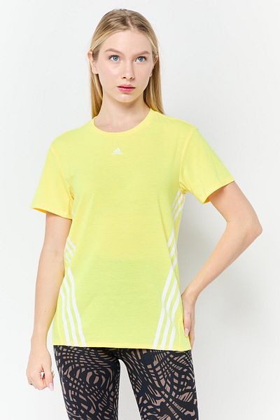 adidas Women Sportswear Fit Short Sleeves Training T-Shirt, Yellow
