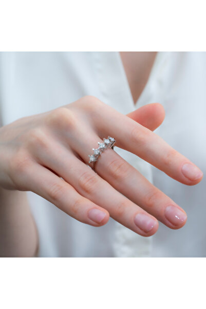 777 diamond 0.74 Ct E-SI beş taş Pırlanta Yüzük