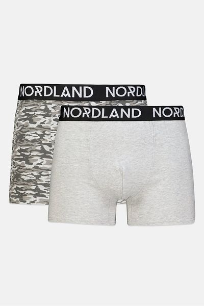 Nordland Men 2 Pcs Brand Logo Camouflage Boxers Set, Multicolor