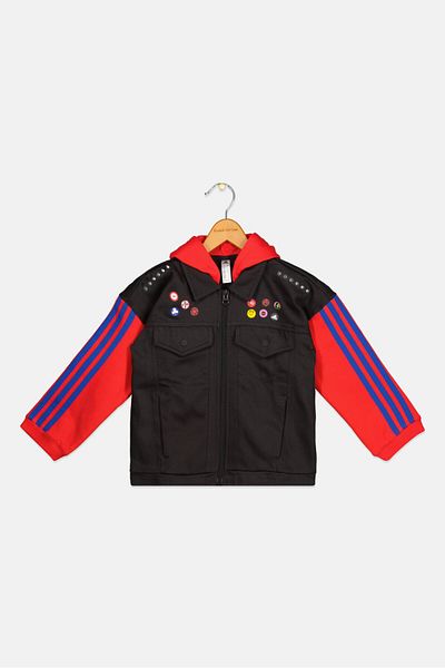 adidas Toddlers Boy Long Sleeves Outdoor Sweatshirt, Black