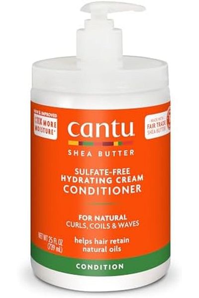 Cantu كريم مرطب للشعر من كانتو خالي من الكبريتات مع زبدة الشيا للشعر الطبيعي، 739.3 مل (