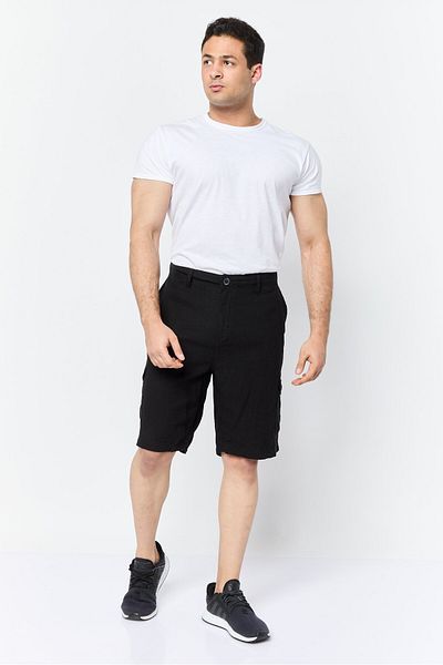 Threadbare Men Solid Cargo Short, Black