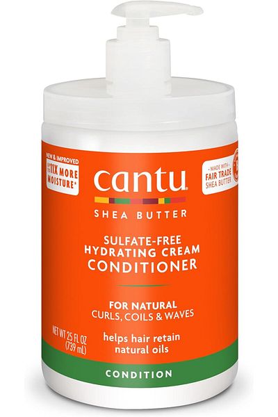 Cantu كريم مرطب للشعر من كانتو خالي من الكبريتات مع زبدة الشيا للشعر الطبيعي، 739.3 مل (
