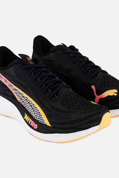 Puma Women Velocity Nitro 3 Ff Lace Up Running Shoes, Black