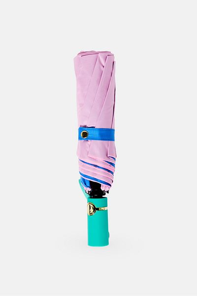 ISAAC MIZRAHI Plain Auto Open Umbrella, Lavender
