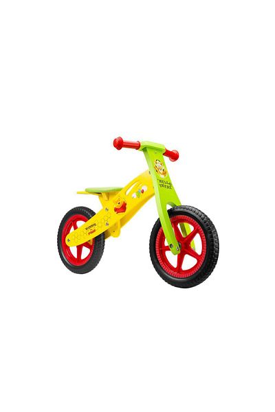 Pegas Bicicleta Pegas Wooden Balance Bike Seven WTP 12" Galben / Verde
